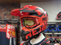 Шлем кроссовый HETOSHI OF836 EXOSS CROSS PRO MX289 цв.Красный с черными вставками Матовый р.XXL